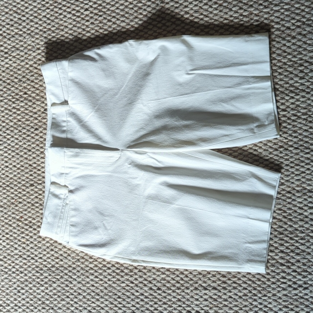White House Black Market white Bermuda shorts